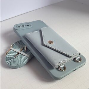 Light Gray Phone Case with Card Holder